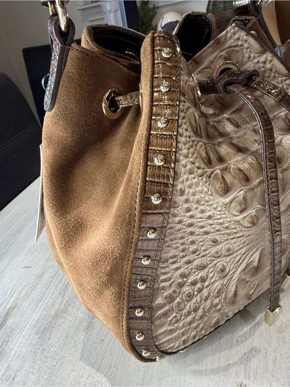 Brahmin hobo cream